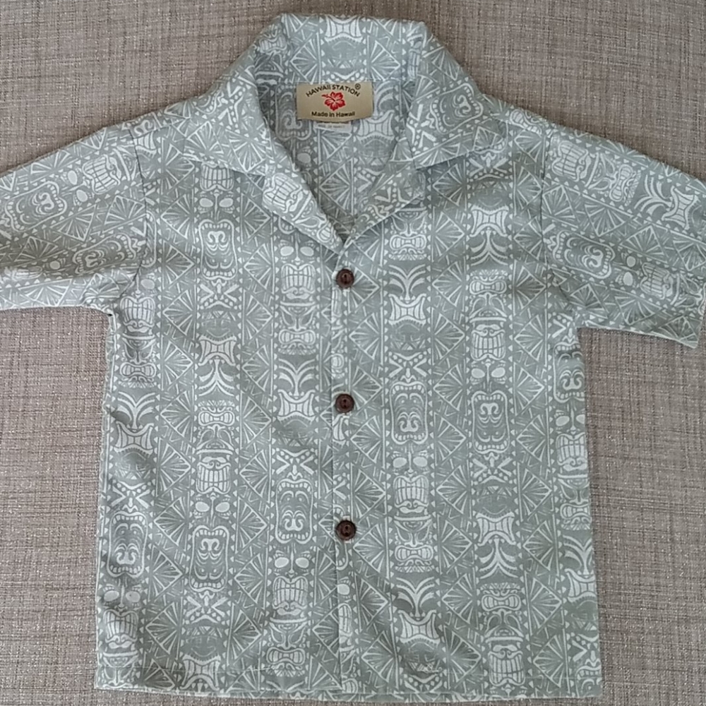 Hawaiin Short Sleeve Button Down Shirt for Toddler